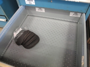 LISTA HEAVY DUTY 10-DRAWER PARTS CABINET W/ CONTENTS (W-44) LOADING & HANDLING FEE $25-